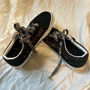 Black vans cheetah print